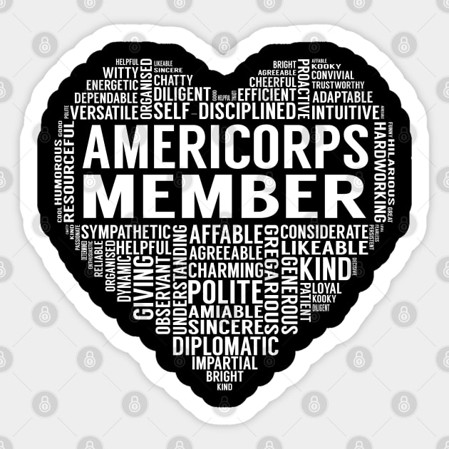 AmeriCorps Member Heart Sticker by LotusTee